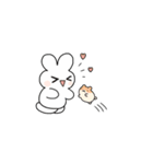 うさぎとハムでの日常（個別スタンプ：8）