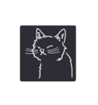 猫のチョークアニメーションスタンプ（個別スタンプ：7）