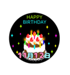11月生まれの誕生日ケーキ☆日付入り（個別スタンプ：12）