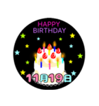 11月生まれの誕生日ケーキ☆日付入り（個別スタンプ：19）
