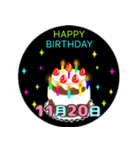 11月生まれの誕生日ケーキ☆日付入り（個別スタンプ：20）