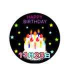 11月生まれの誕生日ケーキ☆日付入り（個別スタンプ：23）