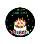 11月生まれの誕生日ケーキ☆日付入り（個別スタンプ：24）