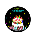 10月生まれの誕生日ケーキ☆日付入り（個別スタンプ：24）