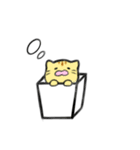 箱から抜け出せなくなったネコ（個別スタンプ：1）