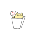 箱から抜け出せなくなったネコ（個別スタンプ：3）