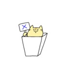 箱から抜け出せなくなったネコ（個別スタンプ：4）