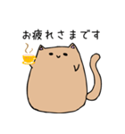 ふっくら猫敬語スタンプ（個別スタンプ：4）