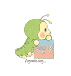 この世に出てきて一日になった幼虫フラ（個別スタンプ：21）