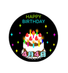 4月生まれの誕生日ケーキ☆日付入り（個別スタンプ：4）