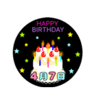 4月生まれの誕生日ケーキ☆日付入り（個別スタンプ：7）