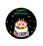 4月生まれの誕生日ケーキ☆日付入り（個別スタンプ：8）