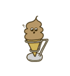 逃げ出したチョコレートソフトクリーム（個別スタンプ：17）