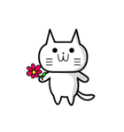 花ねこスタンプ（個別スタンプ：40）