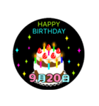 9月生まれの誕生日ケーキ☆日付入り（個別スタンプ：20）