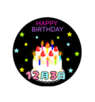 12月生まれの誕生日ケーキ☆日付入り（個別スタンプ：3）