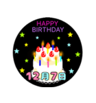 12月生まれの誕生日ケーキ☆日付入り（個別スタンプ：7）