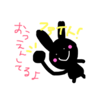 カラフルゆるうさぎ（個別スタンプ：32）