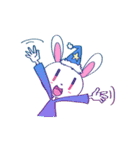 白いうさぎくんと残りの4匹（個別スタンプ：1）