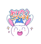 白いうさぎくんと残りの4匹（個別スタンプ：3）