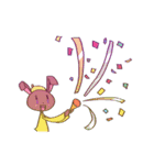 白いうさぎくんと残りの4匹（個別スタンプ：7）