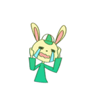 白いうさぎくんと残りの4匹（個別スタンプ：34）