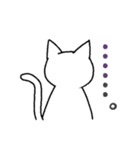 手描き風 しろいねこ（個別スタンプ：8）