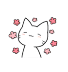 手描き風 しろいねこ（個別スタンプ：11）