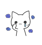 手描き風 しろいねこ（個別スタンプ：12）