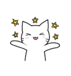 手描き風 しろいねこ（個別スタンプ：14）