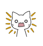 手描き風 しろいねこ（個別スタンプ：16）