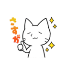 手描き風 しろいねこ（個別スタンプ：21）