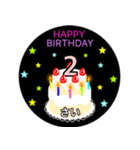 1/2歳、1歳〜35歳までの誕生日ケーキ（個別スタンプ：7）