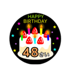 36歳〜71歳までの誕生日ケーキ（個別スタンプ：17）