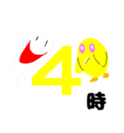 熊さんと鳥さん(ひよこ)（個別スタンプ：12）