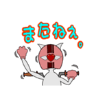ハチワレ4 ねこ 女子ライダー（個別スタンプ：3）