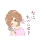 誰でも使える！パステルカラーな女の子（個別スタンプ：1）