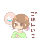 誰でも使える！パステルカラーな女の子（個別スタンプ：3）