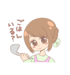 誰でも使える！パステルカラーな女の子（個別スタンプ：5）