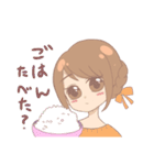 誰でも使える！パステルカラーな女の子（個別スタンプ：6）