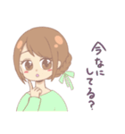 誰でも使える！パステルカラーな女の子（個別スタンプ：14）