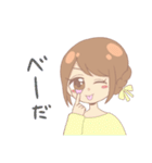 誰でも使える！パステルカラーな女の子（個別スタンプ：15）
