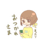誰でも使える！パステルカラーな女の子（個別スタンプ：19）