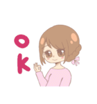 誰でも使える！パステルカラーな女の子（個別スタンプ：33）