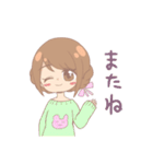 誰でも使える！パステルカラーな女の子（個別スタンプ：38）