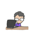 めがねのおとこのこ（個別スタンプ：5）