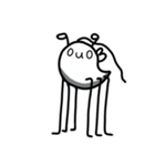 白い谜の生き物（個別スタンプ：4）