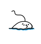 白い谜の生き物（個別スタンプ：20）