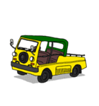 黄色い車の挨拶スタンプ（個別スタンプ：1）