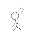 棒にんげんと謎の生物（個別スタンプ：2）